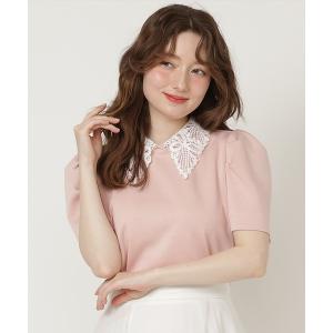 tシャツ 「5/1(Fri)発売」レースカラータックスリーブトップス レディース