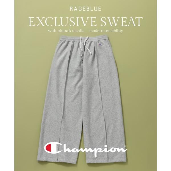 ワイドパンツ スウェットパンツ ジャージ 「Champion/チャンピオン」別注ピンタックスウェット...