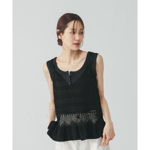 ベスト ジレ 夏 クロシェ風ビスチェ/665525 レディース