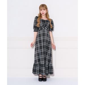 ワンピース パフスリーブティアードワンピース