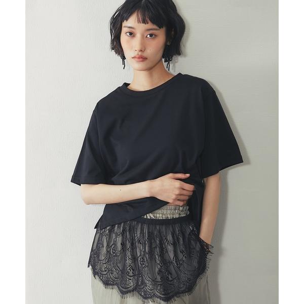 uvカット tシャツ 「接触冷感」レースセットレイヤードTシャツ レディース