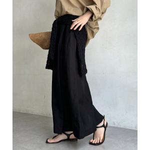 ロング スカート レーヨンリネンスカート