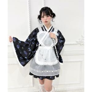 浴衣 「ワンピースタイプ」ハートエプロンゴシック苺浴衣ドレス レディース
