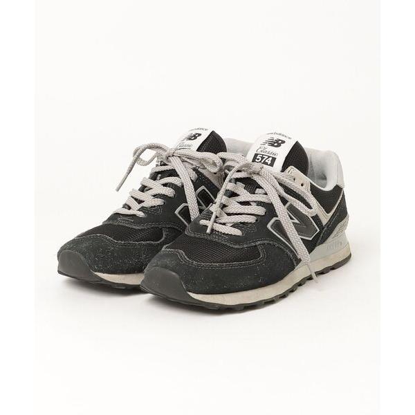 「New Balance」 ローカットスニーカー 24cm ブラック レディース