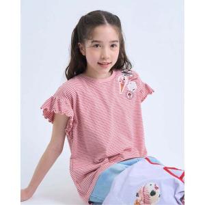ファミリア 半袖Tシャツ トップス リアちゃん 肩スナップ キッズ