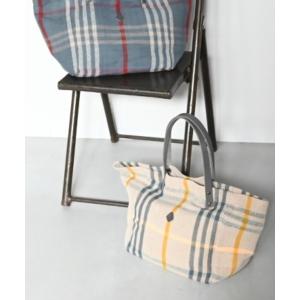 トートバッグ 「A4サイズも入る大容量」CL3913 HAND＆WORK COTTON JUTE STRIPE TOTE L レディース