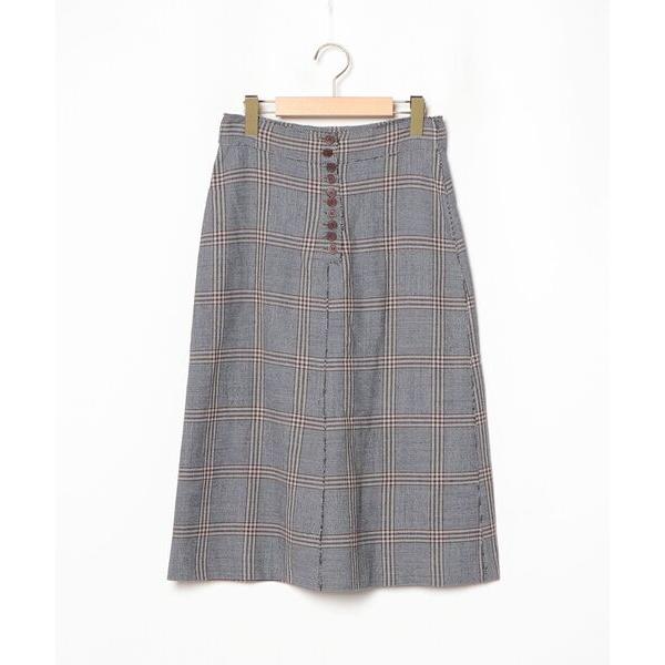 「PHILOSOPHY DI ALBERTA FERRETTI」 チェック柄スカート 36 ネイビー...