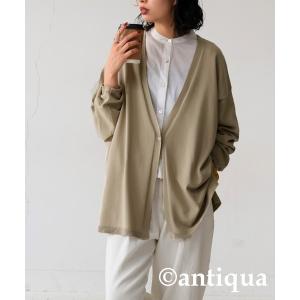 「antiqua」 ニットカーディガン FREE ベージュ レディース