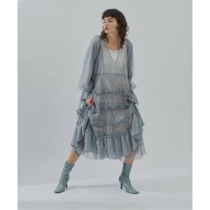 J1U by LA BELLE ETUDE 7分袖ワンピース FREE ライトブルー レディース