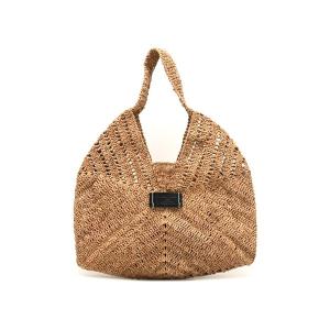かごバッグ カゴバッグ 「手編み 天然ラフィア」CL3952 HAND＆WORK RAFFIA TRIANGULAR BAG