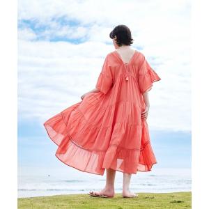 ワンピース 「natural by clip」レースティアードワンピース