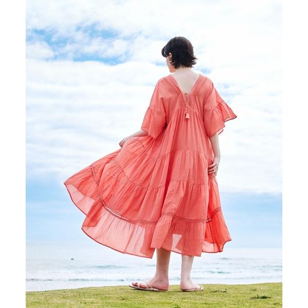 ワンピース 「natural by clip」レースティアードワンピース