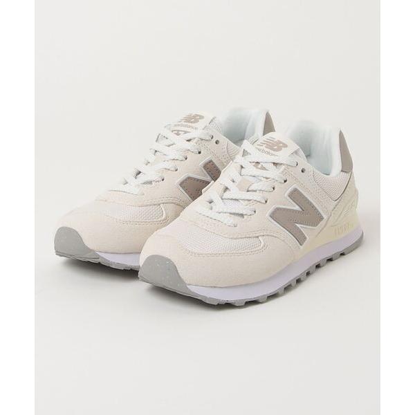 「New Balance」 ローカットスニーカー 24.5cm ナチュラル レディース