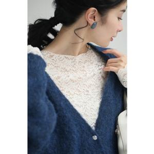 「CAWAII」 長袖カットソー L〜LL アイボリー レディース