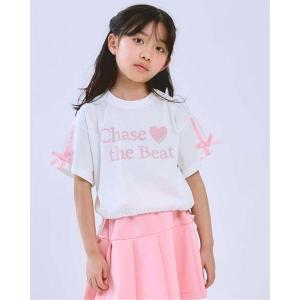 tシャツ 「接触冷感」袖リボン半袖Tシャツ キッズ 子供服 女の子