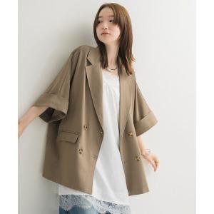 コート アウター 半袖テーラードジャケット レディース