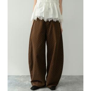 ワイドパンツ パンツ 「on:nue」「着用動画あり！/2色展開/2サイズ展開」 ドットボリュームバレルパンツ /2026 SS COLLECTION レディース
