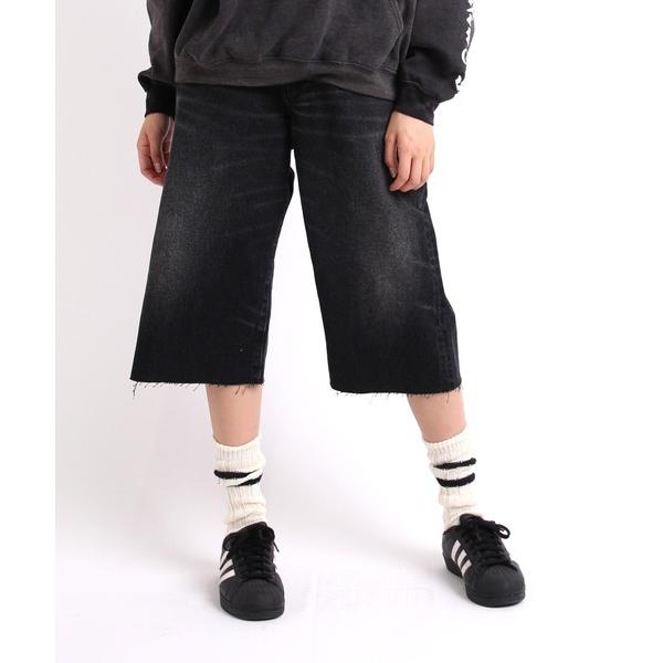 「RNA」 デニムハーフパンツ MEDIUM スミクロ レディース
