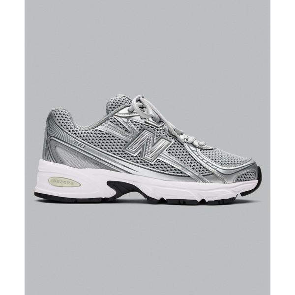 「New Balance」 ローカットスニーカー 24.0cm グレー レディース