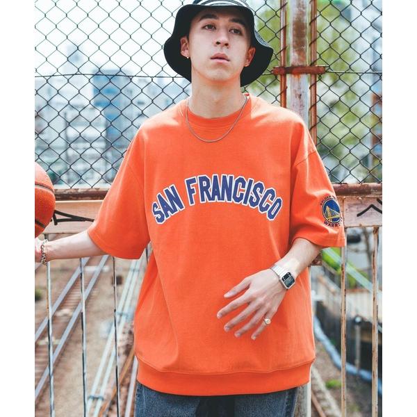 「NBA」 半袖Tシャツ MEDIUM オレンジ メンズ