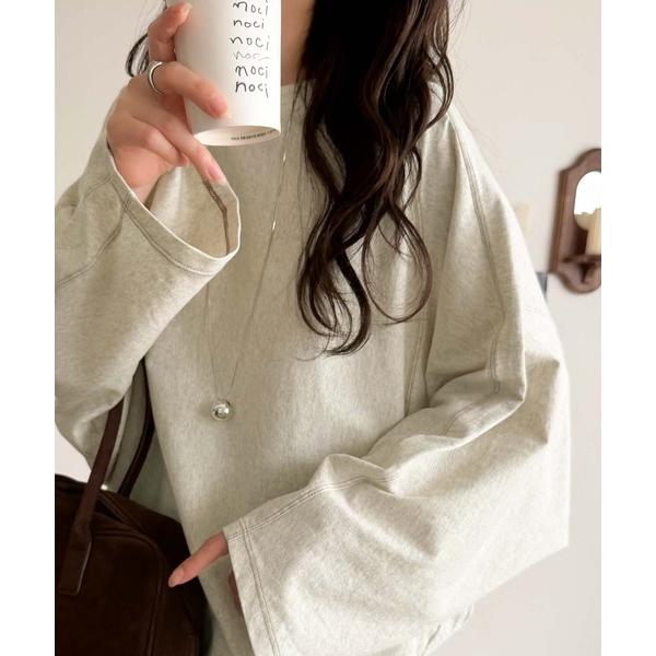 「Java」 長袖カットソー LARGE オートミール レディース