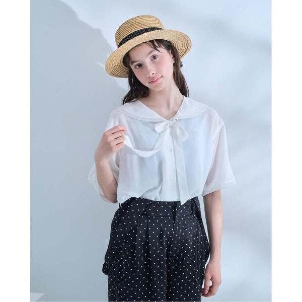 「AMI」レース使いブラウス×「接触冷感」キャミソールセット キッズ 子供服 女の子
