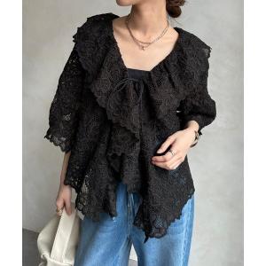 ブラウス シャツ レースボレロカーディガン レディース