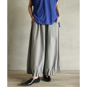 ワイドパンツ パンツ ストライプスソタックバルーンパンツ レディース