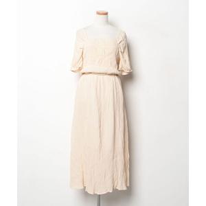 「w closet」 半袖ワンピース FREE ベージュ レディース