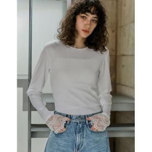 「Re:EDIT」 長袖カットソー MEDIUM ホワイト レディース