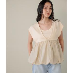tシャツ 「daily CLIP」バルーン切り替えプルオーバー レディース