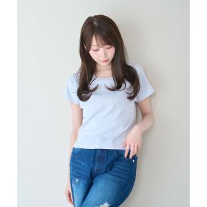 tシャツ Rhinestone logo T-shirt レディース