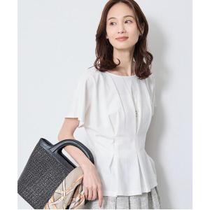 uvカット tシャツ 「UVカット／接触冷感／吸水速乾」タックデザインフレアトップス レディース