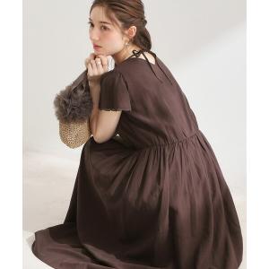 ワンピース 「洗える」バックリボンOP