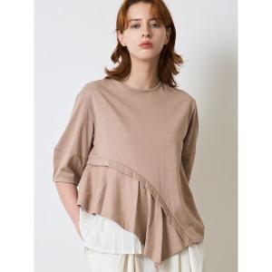 tシャツ 半袖 サイドフレアドッキングカットソー レディース