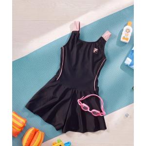 水着 「FILA」スクール水着 女子 子供 ワンピース キッズ 女の子 女児 UVカット 水泳 入学準備 小学生 中学生 キッズ 子供 女の子