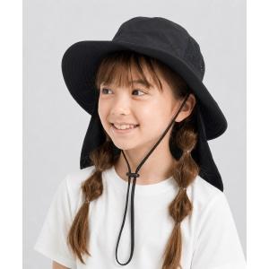 帽子 ハット 紫外線カット 「OP:オーピー」キッズタレ付きUVハット　海　プール　アウトドア キッズ 子供 男の子 女の子