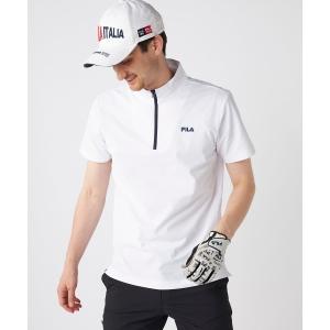 uvカット シャツ 半袖 「FILA GOLF:フィラゴルフ」ハーフジップ半袖シャツ　ゴルフ 吸汗速乾 メンズ