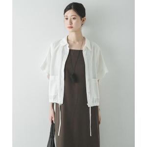 ブラウス シャツ ラミーレーヨンハーフスリーブシャツ レディース