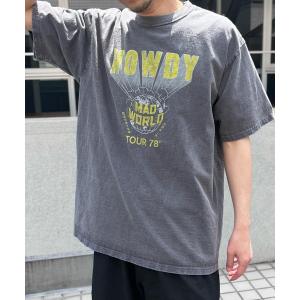 tシャツ 「HOUSTON」ヒューストン PIGMENT PRINT TEE (HOWDY) ピグメントプリント半袖Tシャツ メンズ レディース