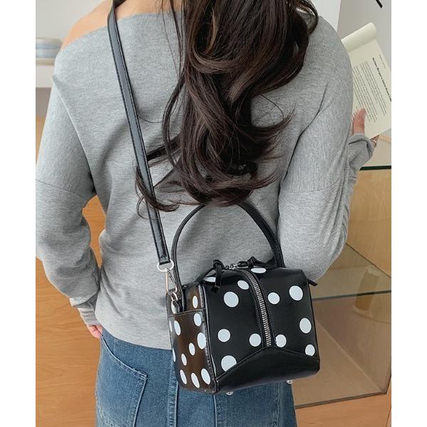 ショルダーバッグ バッグ Square polka dot shoulder handbag レディ...