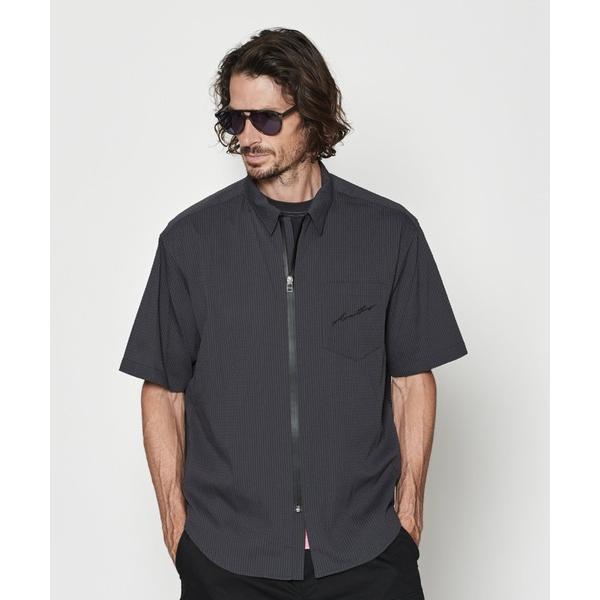 シャツ 半袖 ACANTHUS:Dot Air Zip Up S/S Shirt メンズ