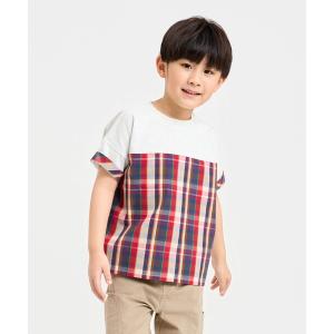 tシャツ マドラスチェック 半袖Tシャツ キッズ 子供服 男の子 女の子