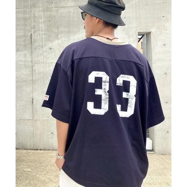 「Java」 半袖Tシャツ MEDIUM ネイビー レディース
