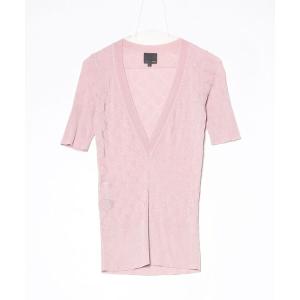 「FENDI」 半袖ニット 40 ピンク レディース