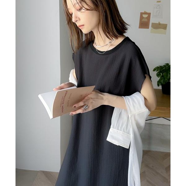「Java」 半袖ワンピース X-LARGE ブラック レディース
