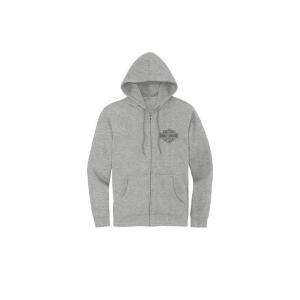 「Harley-Davidson」 ジップアップパーカー LARGE グレー メンズ