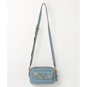 「COACH」 ショルダーバッグ フリ- ブルー系その他 レディース
