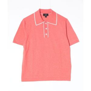 「dunhill」 半袖ニット S レッド メンズ