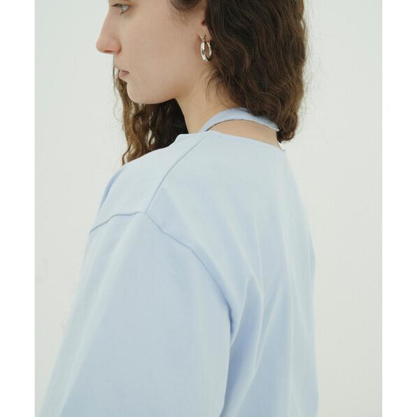 tシャツ 半袖 CLANE/クラネ W FACE NOTCHED RIB OVER TOPS/ダブル...